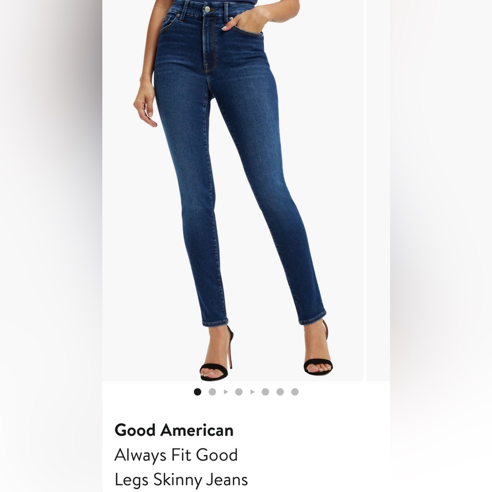 Good American Dark Indigo High-Rise Skinny Jeans